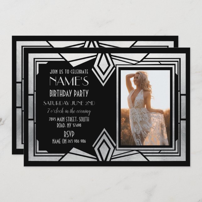 Invitación a Gatsby a la fiesta de cumpleaños del  (Anverso / Reverso)