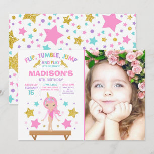 Invitación a gimnasia Fiesta de gimnasia de Unicor