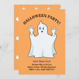 Invitación a Ginger Ghost de Halloween