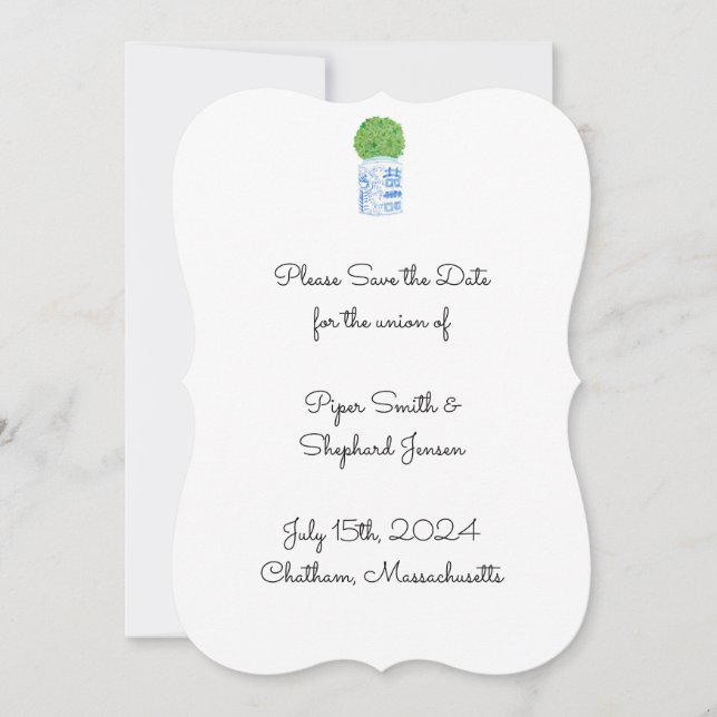 Invitación a Ginger Jar Topiary (Anverso)