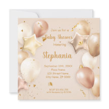 Invitación a globos Baby Shower
