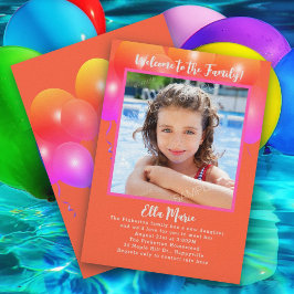 Invitación a globos de fotos de Fiestas de adopció