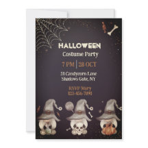 Invitación a Gnome de Halloween