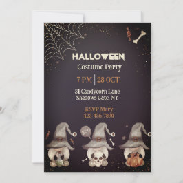 Invitación a Gnome de Halloween