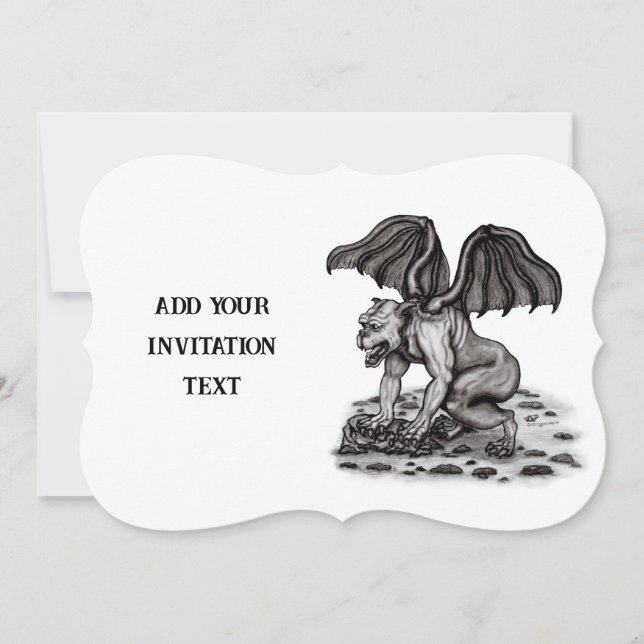 Invitación a Golem Gargoyle (Anverso)
