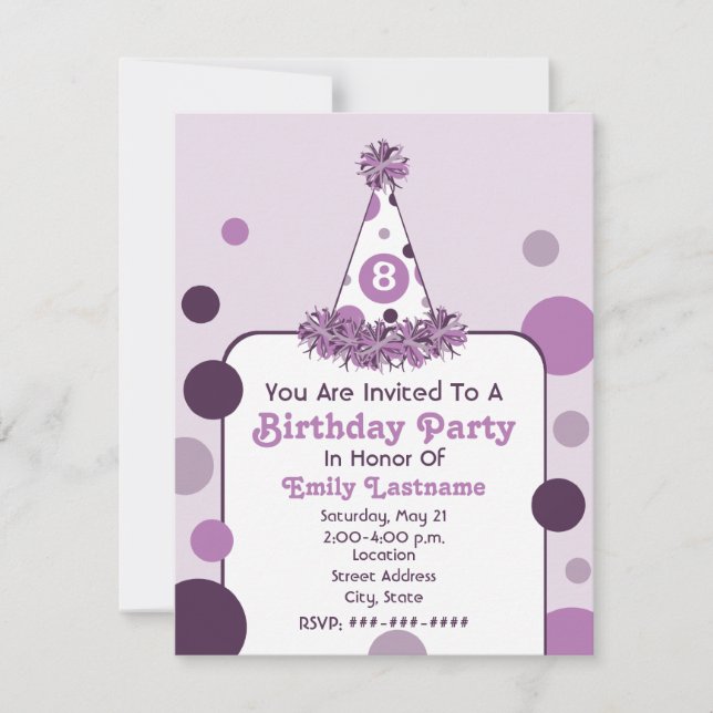 Invitación a Gorra de fiesta de cumpleaños del Pun (Anverso)