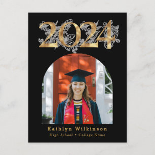 Invitación a GRAD de fotos de Black Gold Arch mode