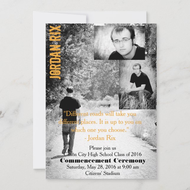 Invitación a graduación (Reverso)