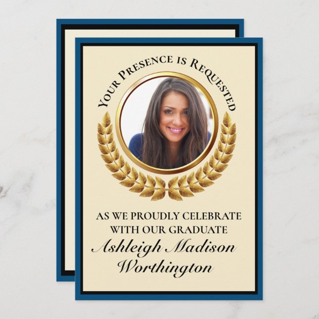 Invitación a graduación (Anverso / Reverso)