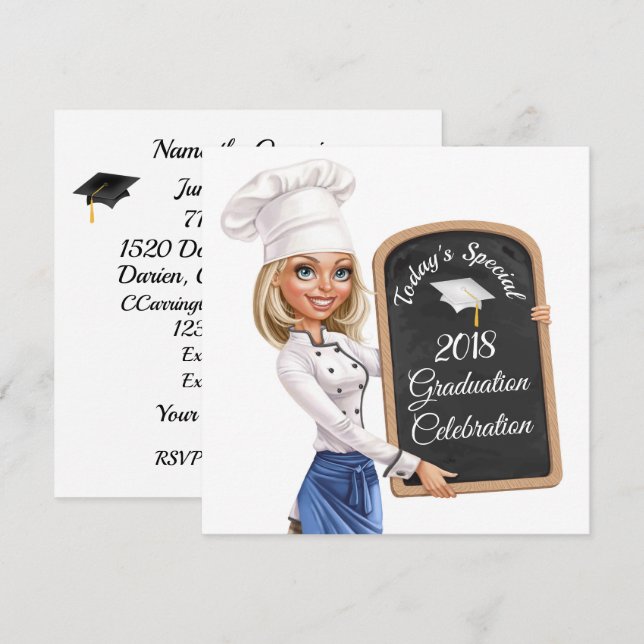 Invitación a graduación (Anverso / Reverso)