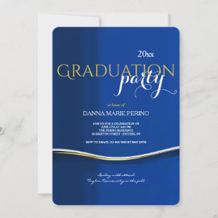 Invitación a graduación azul