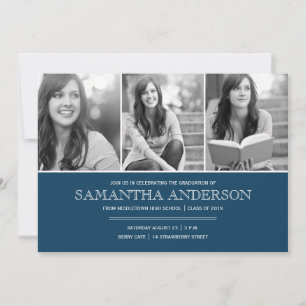 Invitación a graduación con elegancia simple - Arm