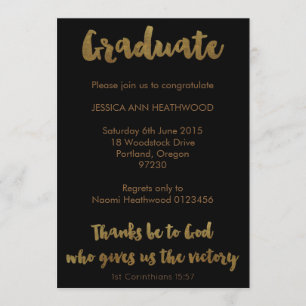 Invitación a graduación cristiana - Gracias a Dios