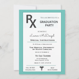 Invitación a graduación de almohadillas de prescri