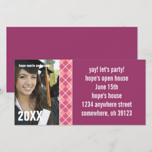 Invitación a graduación de Argyle Senior Pictures