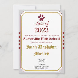 Invitación a graduación de banda simple