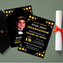 Invitación a graduación de Black Stars Gold