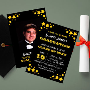Invitación a graduación de Black Stars Gold