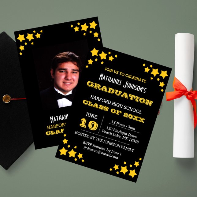 Invitación a graduación de Black Stars Gold (Subido por el creador)
