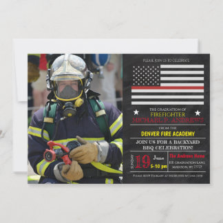Invitación a graduación de bomberos