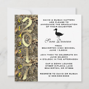 Invitación a graduación de Camo Classic Elegant 20