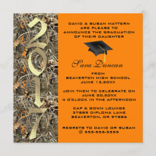 Invitación a graduación de Camo Classic Elegant 20