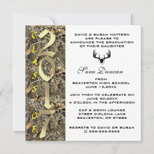 Invitación a graduación de Camo Classic Elegant 20
