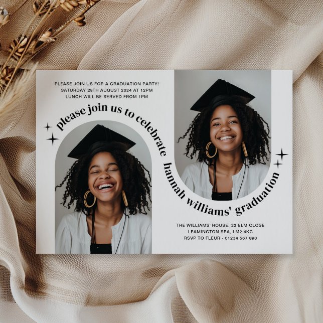 Invitación a graduación de Chica fotográfico de do (Subido por el creador)