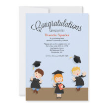 Invitación a graduación de Chica joven