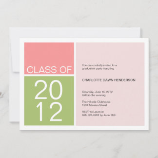 Invitación a graduación de clase de bloque de colo