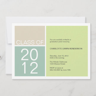 Invitación a graduación de clase de bloque de colo