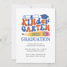 Invitación a graduación de clase Kindergarten