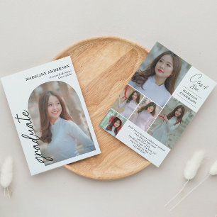 Invitación a graduación de Collage de fotos de Arc