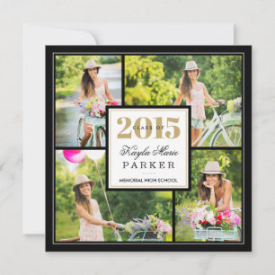 Invitación a graduación de Collage de fotos de cla