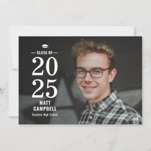 Invitación a graduación de color editable de año s