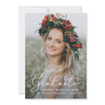 Invitación a graduación de color EDITABLE de elega