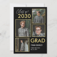 Invitación a graduación de color editable de la ga