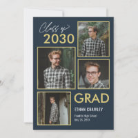 Invitación a graduación de color editable de la ga
