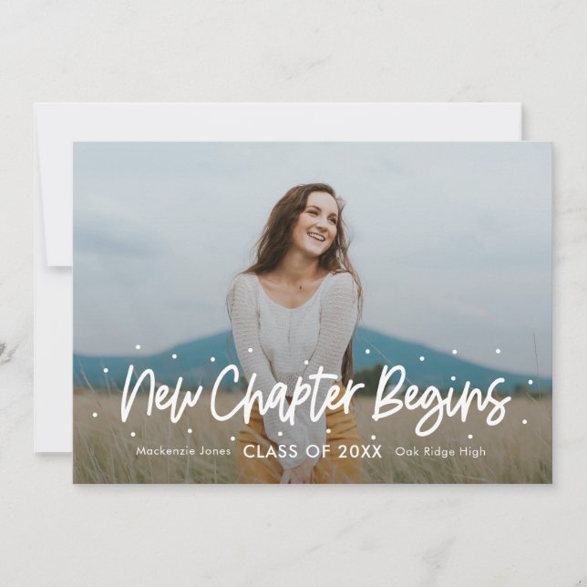 Invitación a graduación de color editable de Outlo (Anverso)