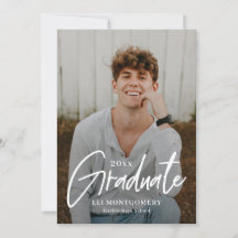 Invitación a graduación de color editable de palab