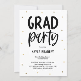 Invitación a graduación de color editable para Fie