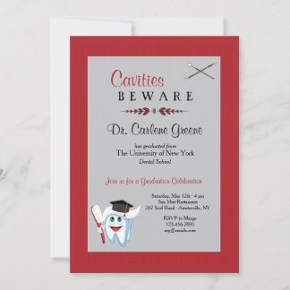 Invitación a graduación de dentista