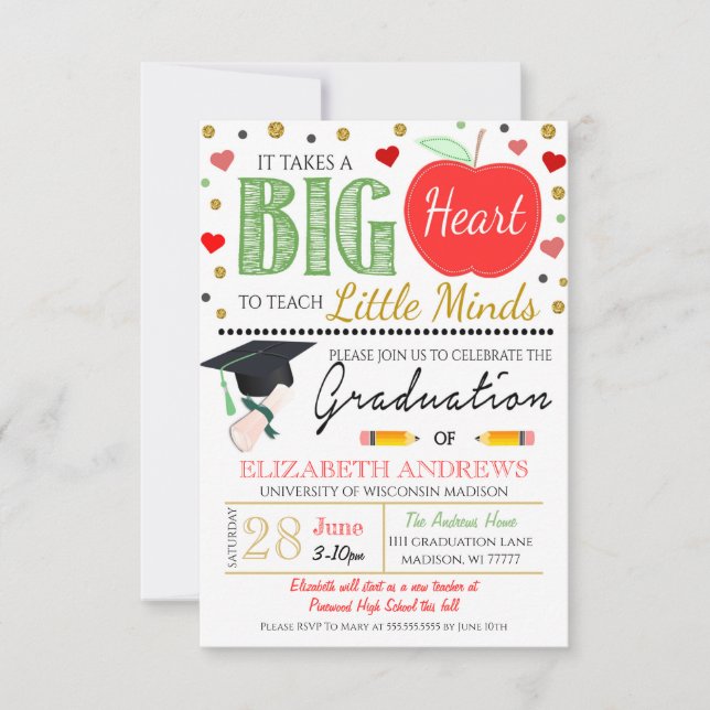 Invitación a graduación de docente (Anverso)