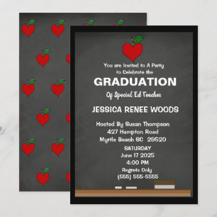 Invitación a graduación de docente especial de cor