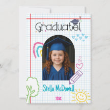 Invitación a graduación de Doodle Dreams