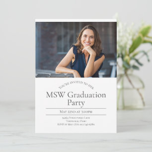 Invitación a graduación de dos fotos de MSW