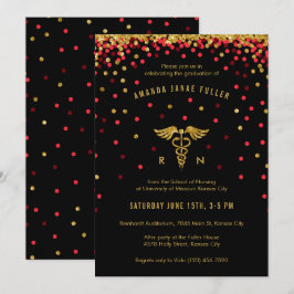 Invitación a graduación de Enfermería de Confetti