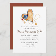 Invitación a graduación de Enfermería de estetiosc