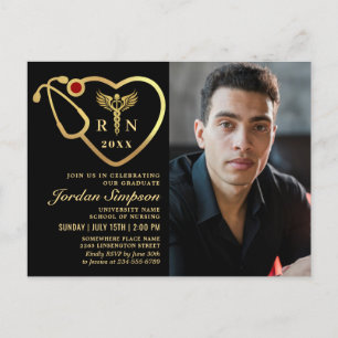 Invitación a graduación de Enfermería de Oro moder
