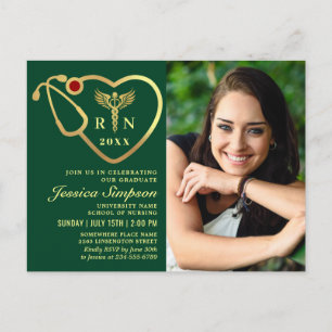 Invitación a graduación de Enfermería de Oro moder